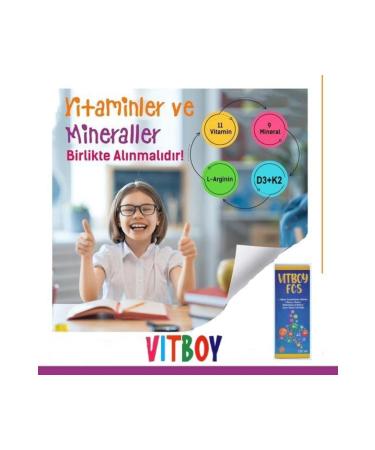 Vitboy Fcs Supplementary Food 150 Ml Syrup-Vitboy Magnesium 5 Plus 60 Tablets 200 mg - Buy Online on GoSupps.com