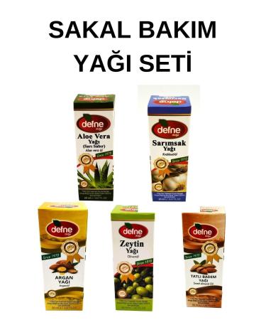 Defne Do a Beard Care Oil Set (T.Almond-Garlic-Argan-Olive Oil-Aloe Vera)