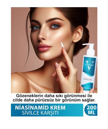 Vayomy Niacinamide Cream Anti-Acne and Anti-Blemish Care Cream 200mL - Buy Online on GoSupps.com
