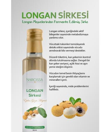 Narcissa Natural Longan Fruit Detox Vinegar Helps to Eliminate Edema 250ml - Buy Online on GoSupps.com