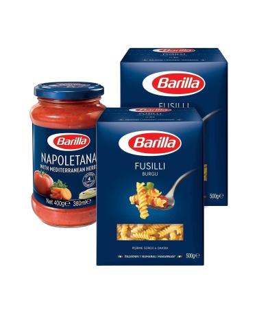 Barilla Fusulli Twist 500 Gr 2 Pack + Napoletana Pasta Sauce 400 Gr