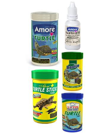 AMORE Turtle Green Sticks 250ml AHM-250 Bonisa-100 Lotus-100 Turtle Floating Food Multivitamin