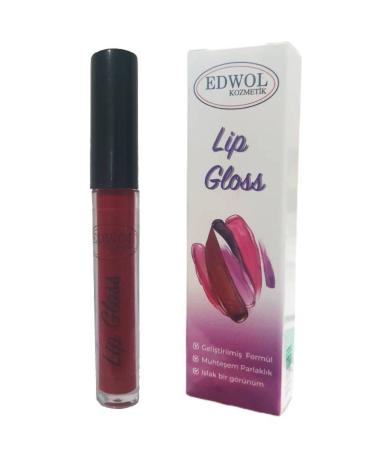 EDWOL Make Up Liquid Shining Plumping Glossy Lips Gloss Red Lipstick - Buy Online on GoSupps.com