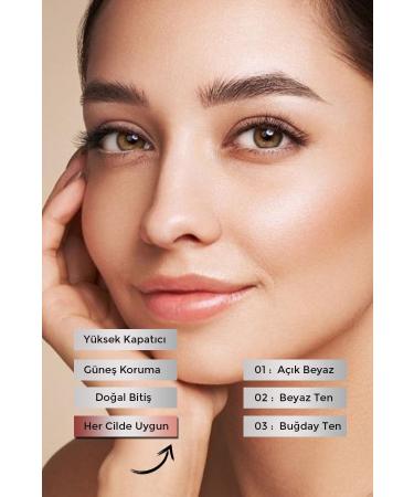 Mcellyn Satin Look Porcelain Foundation Waterproof - 03 Wheat Skin - Buy Online on GoSupps.com