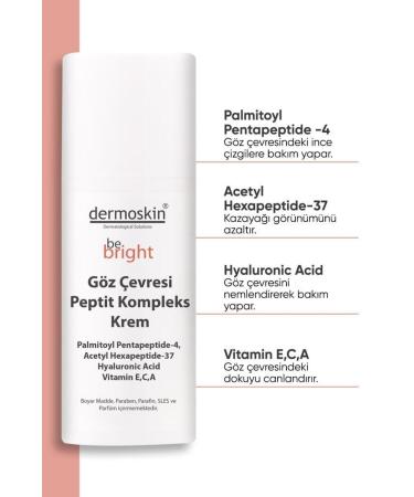 Dermoskin Silky Structure Revitalizing Dry Eye Area Be Bright Peptide Complex Cream 15 ml - Buy Online on GoSupps.com