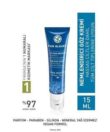 Yves Rocher Anti-Puffiness and Anti-Bagging Pur Bleuet Eye Serum-15 ml + Eye Contour Gel