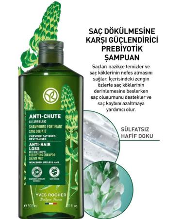 Yves Rocher Anti-Hair Loss (anti-chute) Strengthening Prebiotic Shampoo - Sulfate Free &-300 Ml - Buy Online on GoSupps.com