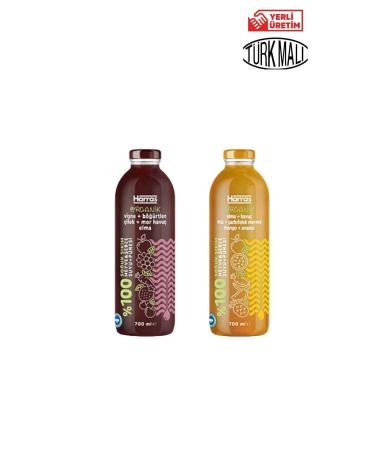 Harras ORGANIC 0 YELLOW + RED FRUIT JUICE 700 MLX2 PIECES