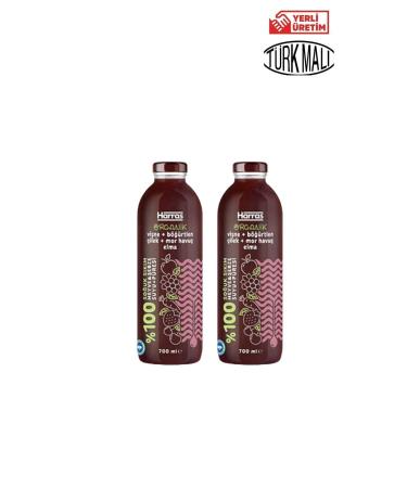 Harras ORGANIC 0 RED FRUIT JUICE 700 MLX 2 PIECES