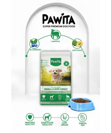 Pawita Hypoallergenic Small Mini Super Premium Lamb Small Breed Adult Dog Food 1.5 Kg - Buy Online on GoSupps.com