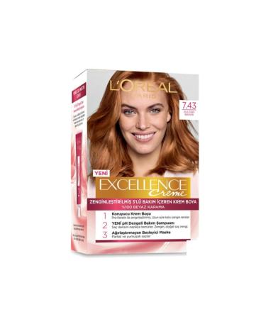 L'Oreal Paris Loreal Paris Excellence Creme Hair Dye - 7.43 Sultan Copper
