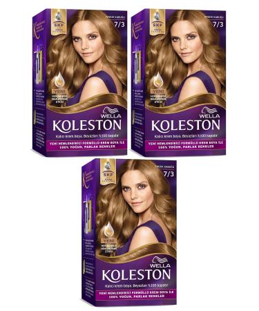 Wella Kit 7/3 Hazelnut Shell Hair Dye X 3 Pieces