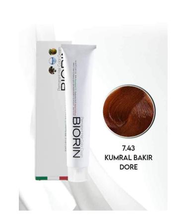 Biorin Permanent Hair Color Cream 100 Ml No: 7.43 Blonde Copper Dore