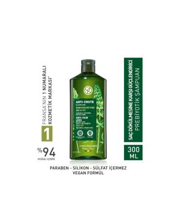 Yves Rocher Prebiotic Shampoo AntiChute Against Hair Loss Herbal protection shield against hairloss 300 ml