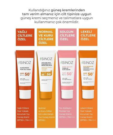 Sinoz Spf 50 Anti-Spot High Protection Face Sun Cream 50 ml For Normal and Dry Skin - Buy Online on GoSupps.com