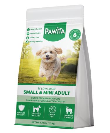 Pawita Hypoallergenic Small Mini Super Premium Lamb Small Breed Adult Dog Food 1.5 Kg - Buy Online on GoSupps.com