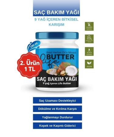 Life Butter Nourishing Strengthening Vitamin Providing Hair Care Oil for Slow and Delay Growing Damaged Hair