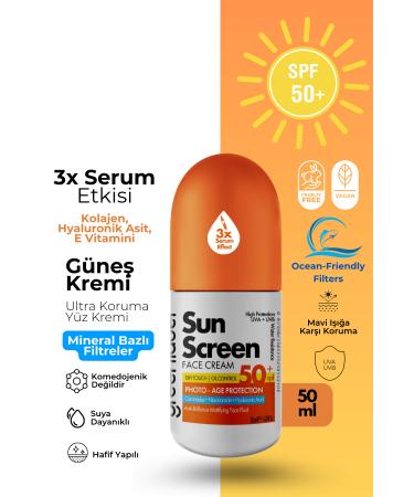 Green Label Anti-Spot Face Sunscreen with Hyaluronic Acid and Niacinamide 50 Spf High Protection 50 ml