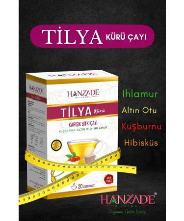 Hanzade Herbal Tilya Cure Form Tea Rosehip Golden Herb Linden Mixed Herbal Tea 20 Filtering Bags X 3 Pieces - Buy Online on GoSupps.com