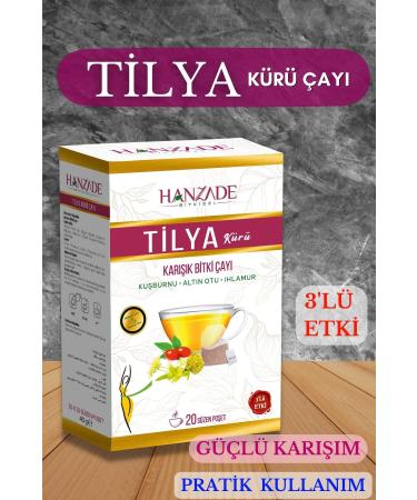 Hanzade Herbal Tilya Cure Form Tea Rosehip Golden Herb Linden Mixed Herbal Tea 20 Filtering Bags X 3 Pieces - Buy Online on GoSupps.com