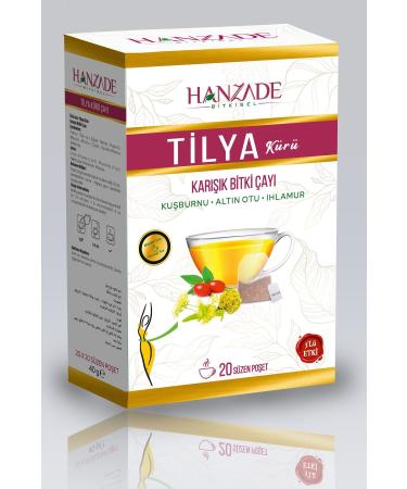 Hanzade Herbal Tilya Cure Form Tea Rosehip Golden Herb Linden Mixed Herbal Tea 20 Filtering Bags X 6 Pieces - Buy Online on GoSupps.com