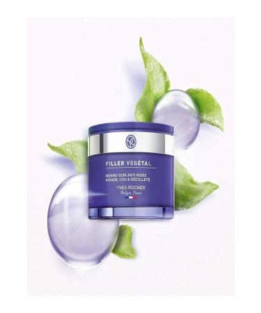 Yves Rocher Face Neck and Decollete Cream Plumping Herbal Hyaluronic Care Moisturizing Anti-Wrinkle 75 ml