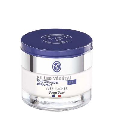 Yves Rocher Night Cream - Plumping Herbal Hyaluronic Care / Intensive Moisturizer and Anti-Wrinkle 50 ml