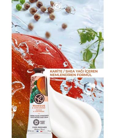 Yves Rocher Moisturizing Hand Cream- Revitalizing Mango Coriander- 30ml-72115 - Buy Online on GoSupps.com