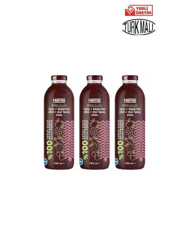 Harras ORGANIC 0 RED FRUIT JUICE 700 MLX3 PIECES