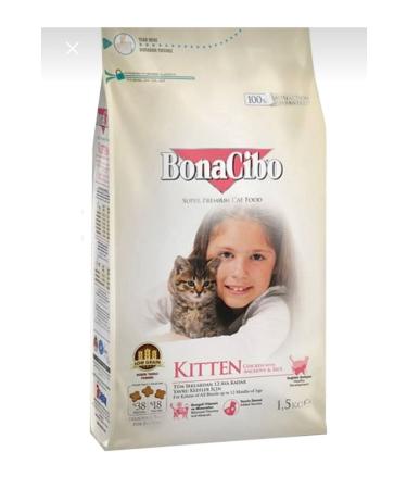 Pa ham AVM BONAC BO Kitten 1.5 kg Kitten Cat Food with Chicken Anchovy and Rice