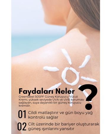 Green Label Body Sunscreen 50 Spf Protection Sun Screen 100 ml with Collagen Hyaluronic Acid and Vitamin E - Buy Online on GoSupps.com