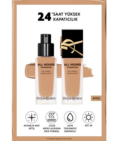 Yves Saint Laurent All Hours All Day Luminous Matte Finish Foundation Mn8 3614273714501