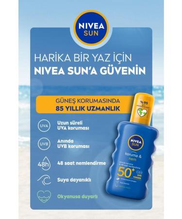 NIVEA Sun Protection & Moisture Moisturizing Spray Gkf 50 200 ml Beach Bag - Buy Online on GoSupps.com