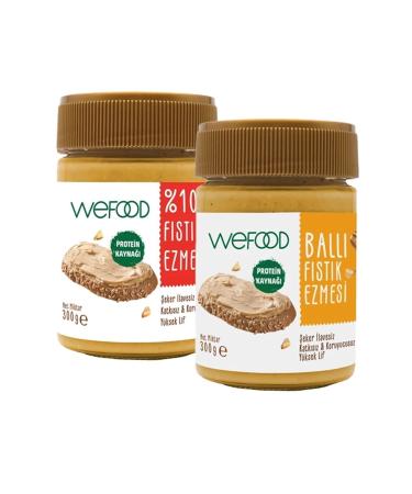 Wefood 0 Peanut Butter 300 gr + Raw Honey Peanut Butter 300 gr