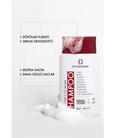 Swissoderm Anti-Hair Loss Shampoo Oily Hair Vegan Fast Growth Sulfate-Free Salt-Free Against Hair Loss 300ml - Buy Online on GoSupps.com