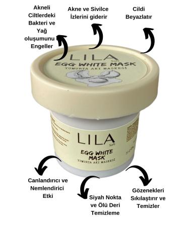 Lila Soft Egg White Mask Egg White Mask Anti-Stain and Pore Remover - Buy Online on GoSupps.com