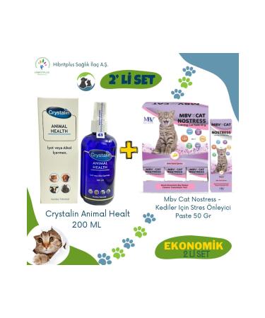 Crystalin Animal Health 250 ml Mbv Cat Nostress Anti-Stress Paste 50 gr 2 Li