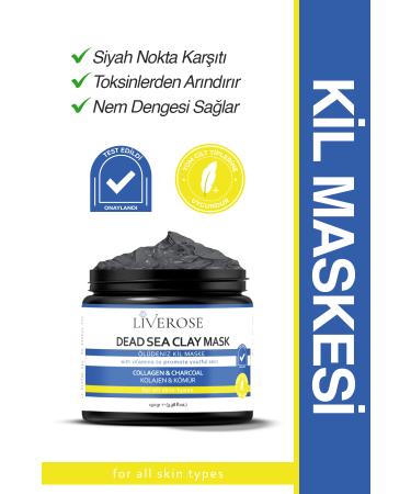 Liverose Collagen Dead Sea Mask Anti-Aging Acne and Blackhead Mask 150 gr