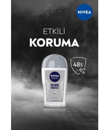 NIVEA Men Men's Stick Deodorant Silver Protect 48 Hours Anti-perspirant Protection 40 ml - Buy Online on GoSupps.com