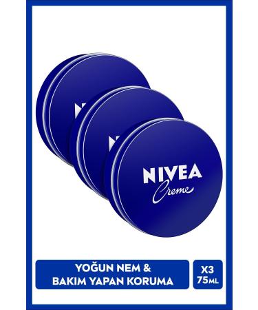 NIVEA Creme 75ml Caring Protection Long-Term Intensive Moisturizer Hand Face and Body X3 Pieces