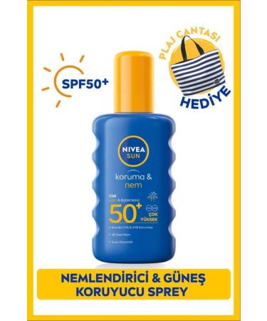 NIVEA Sun Protection & Moisture Moisturizing Spray Gkf 50 200 ml Beach Bag