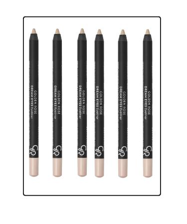 Golden Rose Dream Eyes Eyeliner No:426 Bone White - Eye Pencil X 6 PCS