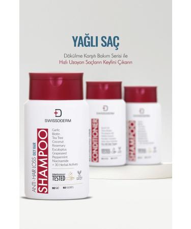 Swissoderm Anti-Hair Loss Shampoo Oily Hair Vegan Fast Growth Sulfate-Free Salt-Free Against Hair Loss 300ml - Buy Online on GoSupps.com