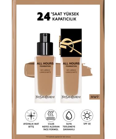 Yves Saint Laurent All Hours All Day Luminous Matte Finish Foundation Mw9 3614273714556