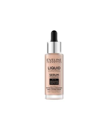 Eveline Cosmetics Liquid Control Dropper Foundation with Niacinamide and Vegan Collagen