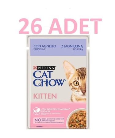Cat Chow Cat Chow Kitten Lamb Meat Pouch 85 gr X 26 Pieces