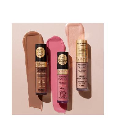 Eveline Cosmetics Wonder Match Liquid Vegan Highlighter with Vitamin C No 01 4.5ML - Buy Online on GoSupps.com
