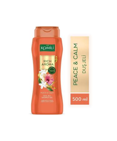 Komili Rich Aroma Peace&Calm Shower Gel - Amber&White Jasmine - Long-lasting Perfume Effect - Vegan - 500 ML