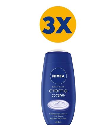 NIVEA Creme Care Unique Scented Bath and Shower Gel 400ml X3