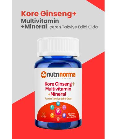 NUTRINORMA KOREAN GINSENG & MULTIVITAMIN AND MINERAL SUPPLEMENTARY FOOD - Buy Online on GoSupps.com